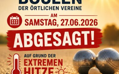 Bouleturnier örtliche Vereine abgesagt – neuer Termin